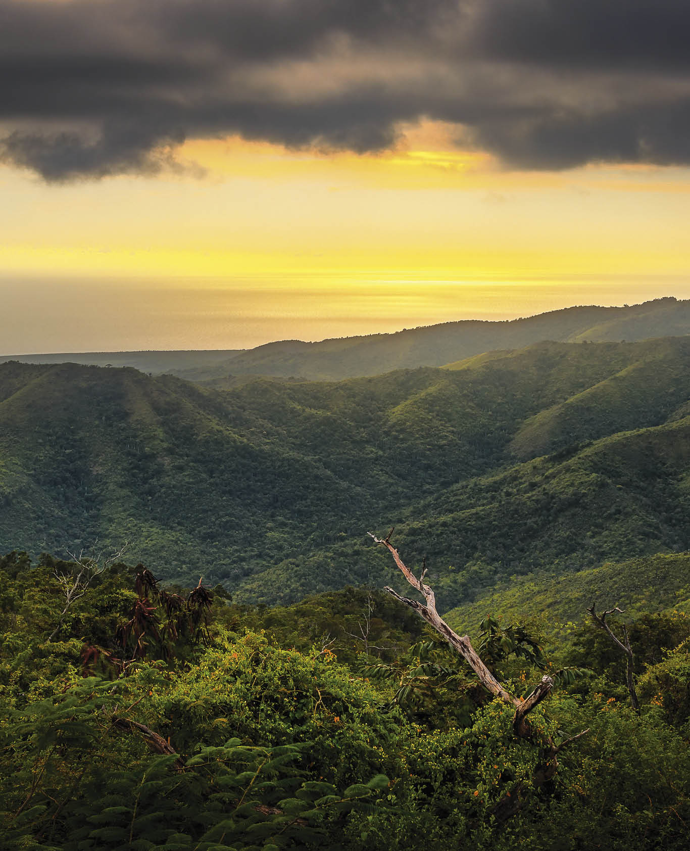 Sunset over the national park Topes de collantes, Cuba