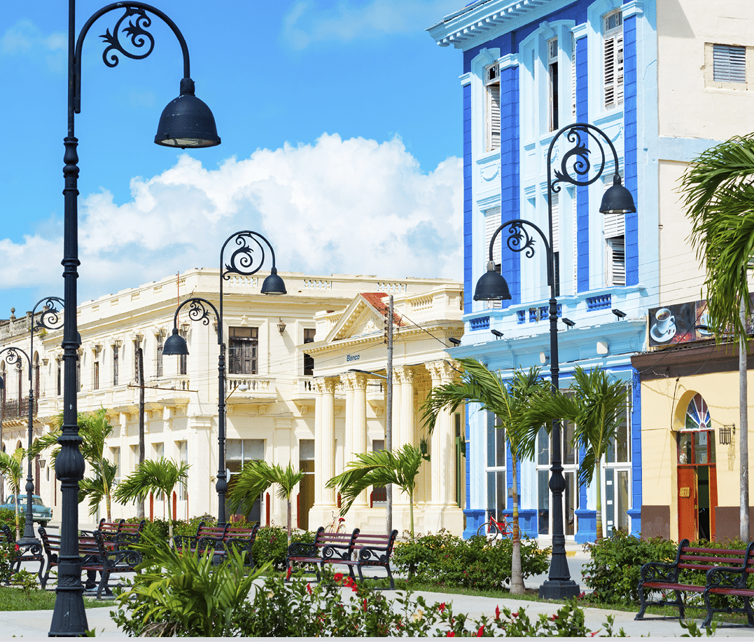 Cityscape and architecture view from the old town in Santa Clara in Cuba - Serie Cuba Reportage